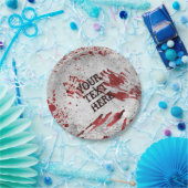 Aangepaste Zombie Blood Paper-Borden Papieren Bordje (Feest)