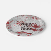 Aangepaste Zombie Blood Paper-Borden Papieren Bordje (Gekanteld)