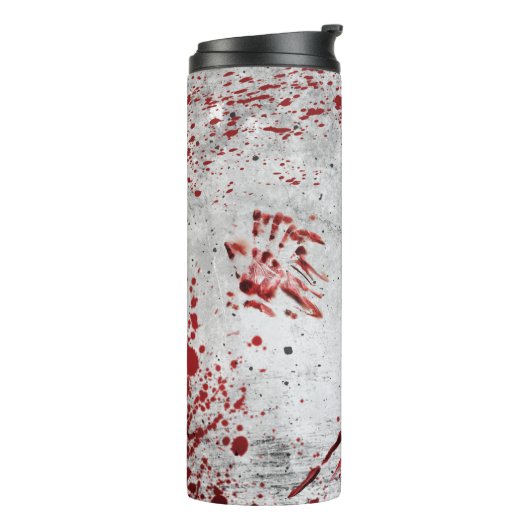 Aangepaste Zombie Blood Travel Mug Thermosbeker (Gedraaid links)