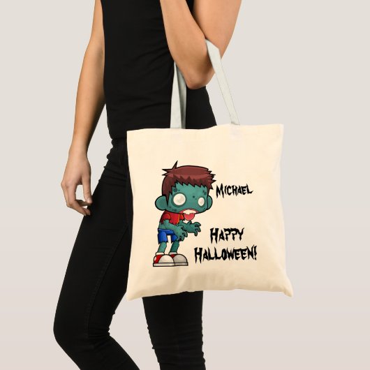Aangepaste Zombie-Trick or treat Tote Bag (Voorkant (product))