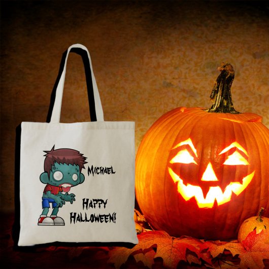 Aangepaste Zombie-Trick or treat Tote Bag