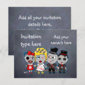 Aangepaste zombies bruid bruidegom accessoires voo kaart (Voorkant / Achterkant)