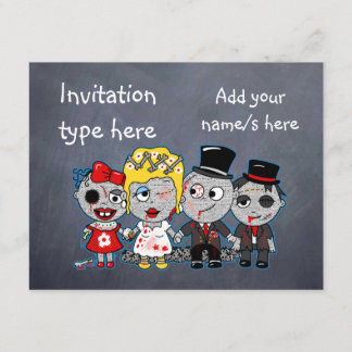Aangepaste zombies bruid bruidegom accessoires voo kaart