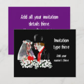 Aangepaste Zombies bruid bruidegom accessoires voo Kaart (Voorkant / Achterkant)