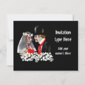 Aangepaste zombies bruiloft bruid bruidegom access kaart (Voorkant)