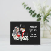 Aangepaste zombies bruiloft bruid bruidegom access kaart (Staand voorkant)