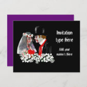 Aangepaste zombies bruiloft bruid bruidegom access kaart (Voorkant / Achterkant)