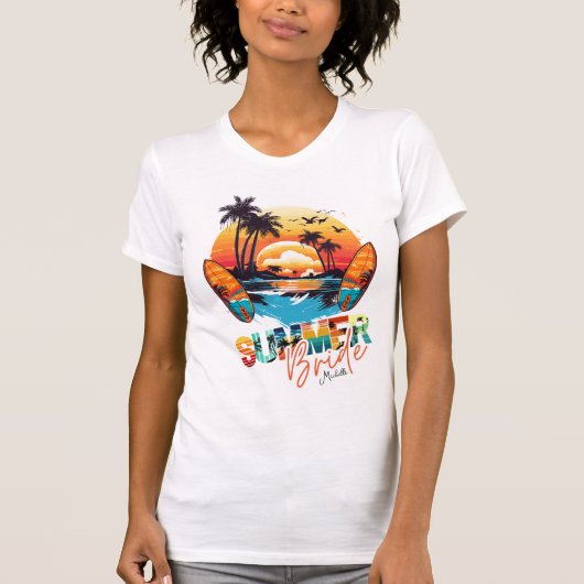 Aangepaste zomer bruid bruids douche t-shirt (Voorkant)