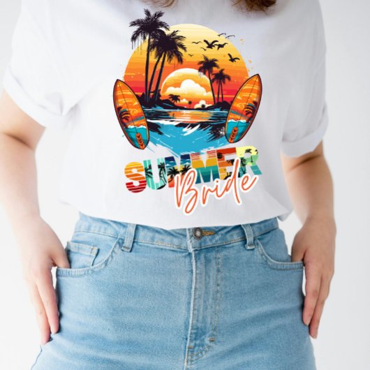 Aangepaste zomer bruid bruidsfeest t-shirt