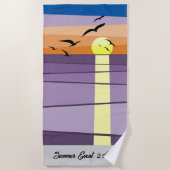 Aangepaste zomer evenement jaar veld · Volledige z Strandlaken (Voorkant)