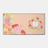 Aangepaste Zomer Pastel Waterverf Kunst Bloemen Pa Bureaumat (Voorkant)