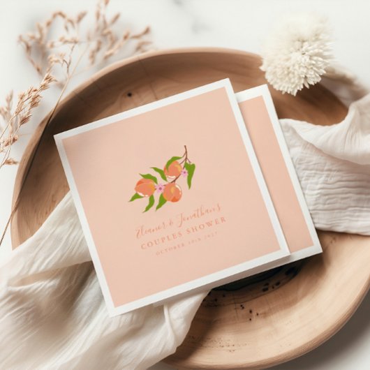 Aangepaste zomer perzik fruit boho koppels douche servet