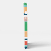 Aangepaste Zomer Sinaasappel Donkerblauw Groen Str iPhone Hoesje (Linkerkant)