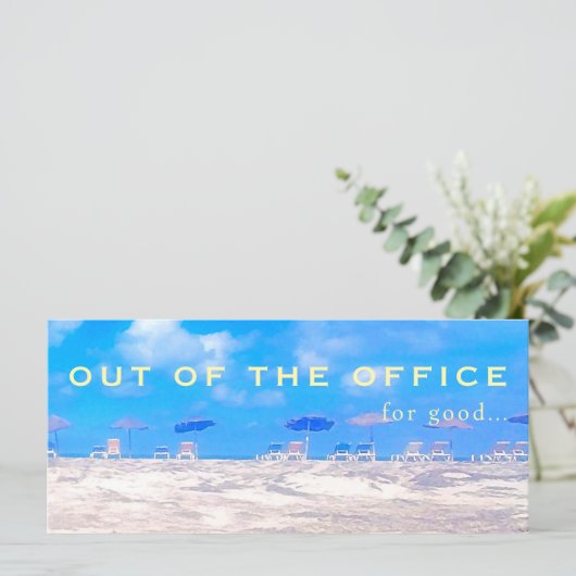 Aangepaste zomer strand blauw wit gelukkig pensioe (Staand voorkant)