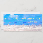 Aangepaste zomer strand blauw wit gelukkig pensioe (Voorkant)