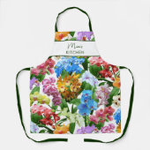 Aangepaste zomer tropische bloemenorchideeën kleur schort (Voorkant)