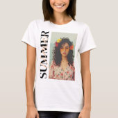 Aangepaste ZOMER Vibes Foto Collage Verticale Tek T-shirt (Voorkant)