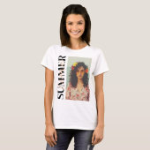 Aangepaste ZOMER Vibes Foto Collage Verticale Tek T-shirt (Voorkant volledig)