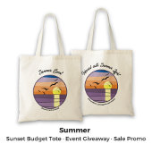 Aangepaste zomer zonsondergang evenement Sale Bran Tote Bag