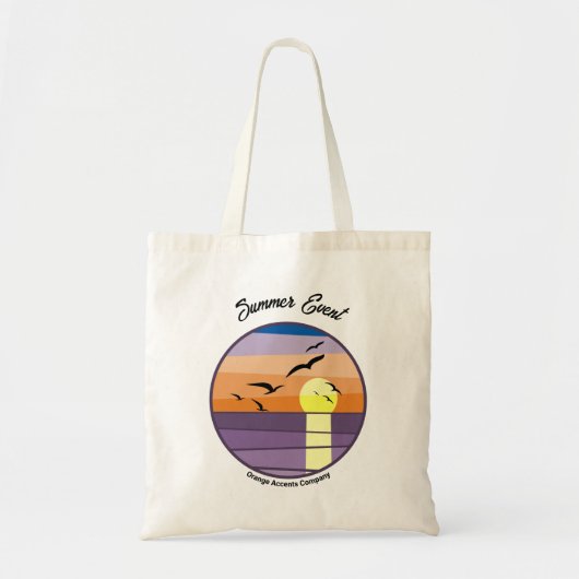 Aangepaste zomer zonsondergang evenement Sale Bran Tote Bag (Voorkant)