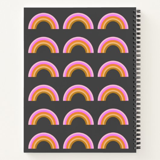 Aangepaste zomercampagne Diary Pink Rainbow Notitieboek (Achterkant)