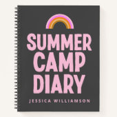 Aangepaste zomercampagne Diary Pink Rainbow Notitieboek (Voorkant)