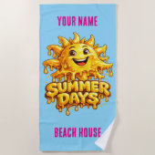 Aangepaste zomerdagen strandlaken (Voorkant)