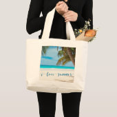 Aangepaste zomergrote beach bags I Love Summer Grote Tote Bag (Voorkant (product))
