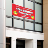 Aangepaste zomerkamp banner voor kerk Sunshine (Buitenkant Gebouw)