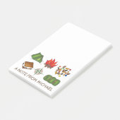 Aangepaste zomerkamp Camping Hiking Post Post-it® Notes (Schuin)