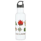 Aangepaste zomerkamp met waterflesje waterfles  (Voorkant)