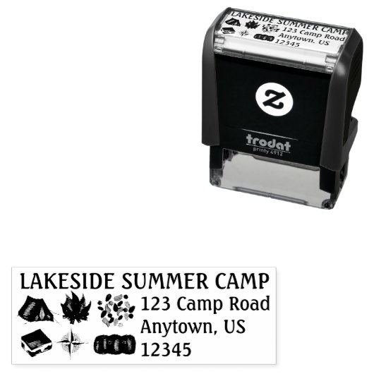 Aangepaste zomerkamp Stempel Adres Stempel (In situ)