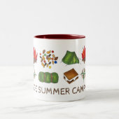 Aangepaste zomerkamp Tent Fire Trail Mix Compass Tweekleurige Koffiemok (Center)