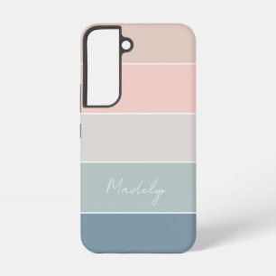Aangepaste zomerkleuren Kleurblok Strepen Samsung Galaxy Hoesje