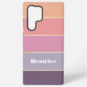 Aangepaste zomerkleuren Kleurblokstrepen Samsung Galaxy Hoesje