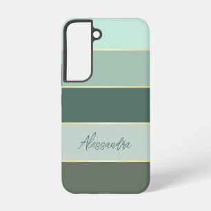 Aangepaste zomerkleuren Kleurblokstrepen Samsung Galaxy Hoesje