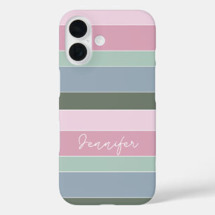Aangepaste Zomerkleuren Kleurenblok Strepen iPhone 16 Hoesje