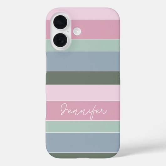 Aangepaste Zomerkleuren Kleurenblok Strepen Case-Mate iPhone Case (Achterkant)
