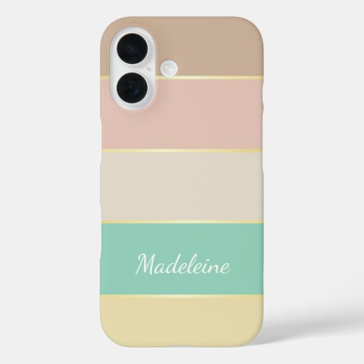 Aangepaste Zomerkleuren Kleurenblok Strepen Case-Mate iPhone Case (Achterkant)