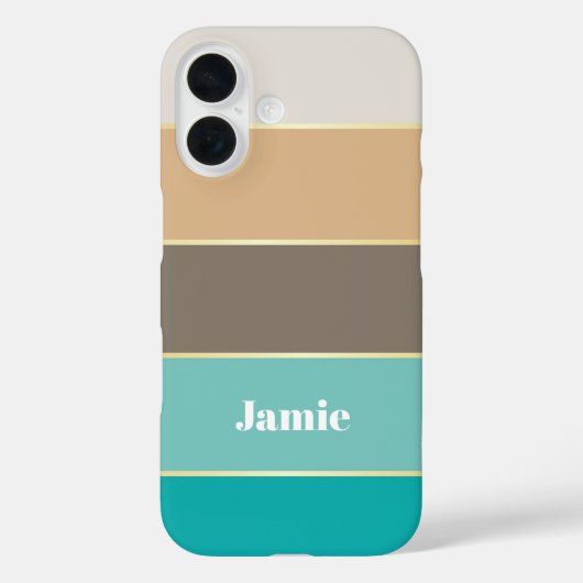Aangepaste Zomerkleuren Kleurenblok Strepen Case-Mate iPhone Case (Achterkant)