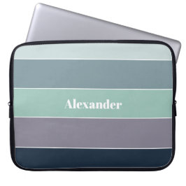 Aangepaste Zomerkleuren Kleurenblok Strepen Laptop Sleeve