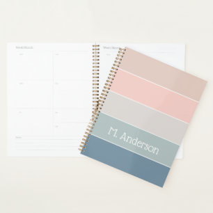 Aangepaste Zomerkleuren Kleurenblok Strepen Planner
