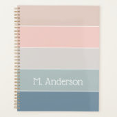 Aangepaste Zomerkleuren Kleurenblok Strepen Planner (Voorkant)