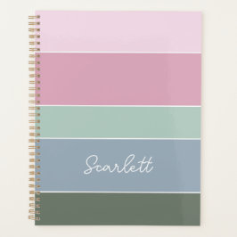 Aangepaste Zomerkleuren Kleurenblok Strepen Planner