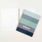 Aangepaste Zomerkleuren Kleurenblok Strepen Planner (Display)
