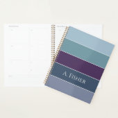 Aangepaste Zomerkleuren Kleurenblok Strepen Planner (Display)