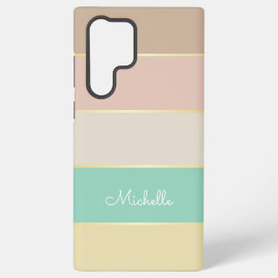 Aangepaste Zomerkleuren Kleurenblok Strepen Samsung Galaxy Hoesje