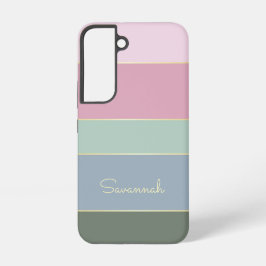 Aangepaste Zomerkleuren Kleurenblok Strepen Samsung Galaxy Hoesje