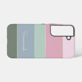 Aangepaste Zomerkleuren Kleurenblok Strepen Samsung Galaxy Hoesje (Achterkant horizontaal)