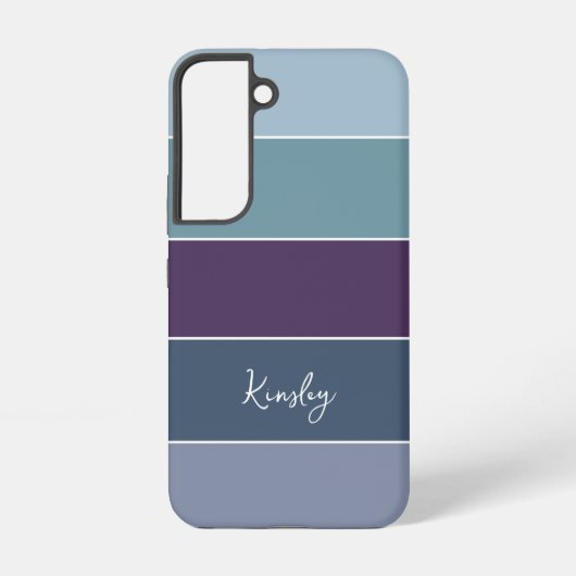 Aangepaste Zomerkleuren Kleurenblok Strepen Samsung Galaxy Hoesje (Achterkant)